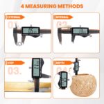 HARDELL Digital Caliper, Rechargeable Calipers with Large LCD Screen, Stainless ... - Image 4