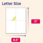 (4" x 5") 30 Sheets, Large White Labels Stickers - Laser/Inkjet Printable - Image 4