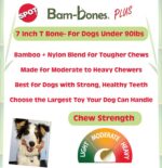 SPOT Bam-Bones Plus T Bone - Bamboo Fiber & Nylon, Durable Long Lasting Dog Chew... - Image 3
