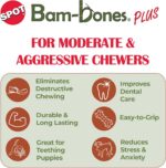 SPOT Bam-Bones Plus T Bone - Bamboo Fiber & Nylon, Durable Long Lasting Dog Chew... - Image 4