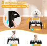 COMESOON Elevated Dog Bowls for Small Medium Dogs, 3 Height Adjustable Raised St... - Image 3