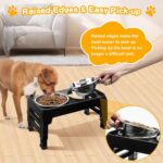 COMESOON Elevated Dog Bowls for Small Medium Dogs, 3 Height Adjustable Raised St... - Image 6