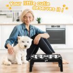 COMESOON Elevated Dog Bowls for Small Medium Dogs, 3 Height Adjustable Raised St... - Image 8