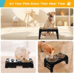 COMESOON Elevated Dog Bowls for Small Medium Dogs, 3 Height Adjustable Raised St... - Image 9