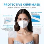 Akgk KN95 Face Mask 50 PCS, Breathable Protection 5-Ply White Masks, Cup Dust Sa... - Image 6