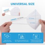 Akgk KN95 Face Mask 50 PCS, Breathable Protection 5-Ply White Masks, Cup Dust Sa... - Image 8