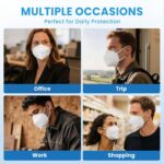 Akgk KN95 Face Mask 50 PCS, Breathable Protection 5-Ply White Masks, Cup Dust Sa... - Image 9