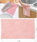 12 Pack Kitchen Towels Quick Dry Washcloths, Coral Velvet Dishtowels Multipurpos... - Image 6