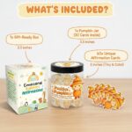 Positive Pumpkin Jar with 60 Daily Affirmation Cards, Emotional Support Pumpkin,... - Image 4