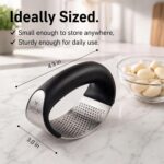 Zulay Kitchen Stainless Steel Garlic Press Rocker Set - Premium Garlic Mincer Ga... - Image 3