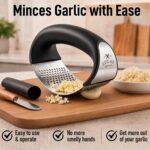 Zulay Kitchen Stainless Steel Garlic Press Rocker Set - Premium Garlic Mincer Ga... - Image 4