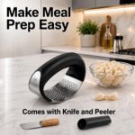Zulay Kitchen Stainless Steel Garlic Press Rocker Set - Premium Garlic Mincer Ga... - Image 5