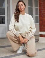 Tanming Women's Lounge Sets 2 Piece Outfits Knitted Pullover Sweater Tops Wide L... - Image 6