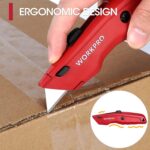 WORKPRO Premium Utility Knife, Retractable All Metal Heavy Duty Box Cutter, Quic... - Image 5