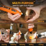 HARDELL Mini Cordless Rotary Tool, 5-Speed and USB Charging Rotary Tool Kit with... - Image 8