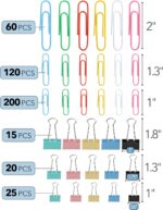 Mr. Pen- Paper Clips and Binder Clips Set, 440 pcs, Colorful Binders & Paperclip... - Image 3