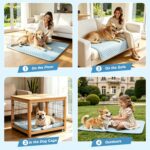 SOMOYA Dogs Cooling Mat (Q-Max>0.45) Upgrade Cooling Pad Non-Slip Dog Bed Mats B... - Image 6