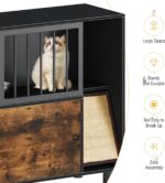 Dog Proof Cat Feeding Station, Cat Feeding Station with Scratching Board, Raised... - Image 5