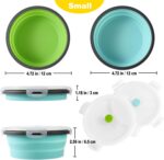 Collapsible Dog Bowls with Lids, 2 Pack Travel Dog Bowls for Small Size Dogs, Si... - Image 3