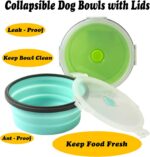 Collapsible Dog Bowls with Lids, 2 Pack Travel Dog Bowls for Small Size Dogs, Si... - Image 5