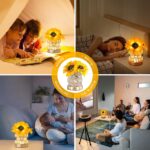 AMWGIMI Sunflowers Flower Lamp,Rechargeable Cordless Touch Table Lamp,3-Colour I... - Image 7