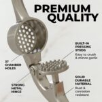 Zulay Kitchen Premium Garlic Press Set - Rust Proof Professional Garlic Mincer T... - Image 4