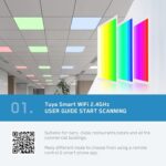 4 Pack 2X4 FT LED RGBW 5000K Multicolor Flat Panel, Light Remote & App Controlle... - Image 3