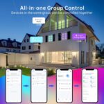 4 Pack 2X4 FT LED RGBW 5000K Multicolor Flat Panel, Light Remote & App Controlle... - Image 6