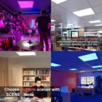 4 Pack 2X4 FT LED RGBW 5000K Multicolor Flat Panel, Light Remote & App Controlle... - Image 7