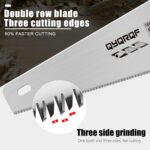 14 Inch Hand Saw, Heavy Duty Wood Saw with Ergonomical Handle Rust-proof Handsaw... - Image 3