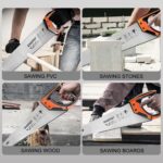 14 Inch Hand Saw, Heavy Duty Wood Saw with Ergonomical Handle Rust-proof Handsaw... - Image 8