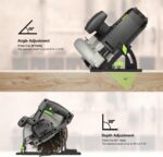 GALAX PRO 11 Amp Power Circular Saw, 6000RPM Corded Circular Saw with Adjustable... - Image 5