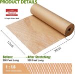 Honeycomb Packing Paper,12 inch x 200 ft Bubble Cushioning Wrap for Packing Movi... - Image 3