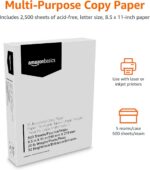 Amazon Basics Multipurpose Copy Printer Paper, 20 lb, 8.5 x 11 Inches, 5 Reams (... - Image 3