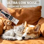 Dog Clippers for Grooming,Dog Grooming Kit for Heavy Thick Hair&Coats/Low Noise ... - Image 3