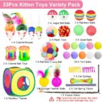 Retro Shaw 33 Pack Cat Toys for Indoor Cats, Collapsible Kitty Tunnel Tent with ... - Image 3