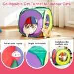 Retro Shaw 33 Pack Cat Toys for Indoor Cats, Collapsible Kitty Tunnel Tent with ... - Image 4