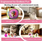 Retro Shaw 33 Pack Cat Toys for Indoor Cats, Collapsible Kitty Tunnel Tent with ... - Image 6