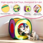 Retro Shaw 33 Pack Cat Toys for Indoor Cats, Collapsible Kitty Tunnel Tent with ... - Image 7