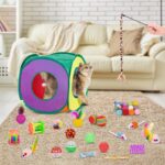 Retro Shaw 33 Pack Cat Toys for Indoor Cats, Collapsible Kitty Tunnel Tent with ... - Image 8