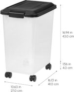 IRIS USA Dog Food Storage Container, 2 Pack, Up to 30 lbs Each, Airtight Seal fo... - Image 3