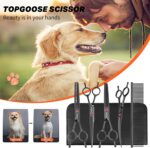 Dog Grooming Scissors Kit, Professional 6 in 1 Pet Scissors Sharp Shears Set - S... - Image 3