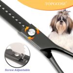 Dog Grooming Scissors Kit, Professional 6 in 1 Pet Scissors Sharp Shears Set - S... - Image 4