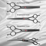 Dog Grooming Scissors Kit, Professional 6 in 1 Pet Scissors Sharp Shears Set - S... - Image 7