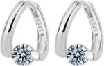 Generic Hoop Ear Pendant Earrings Charms for Women, Hypoallergenic Cubic Zircon ... - Image 4