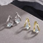 Generic Hoop Ear Pendant Earrings Charms for Women, Hypoallergenic Cubic Zircon ... - Image 6