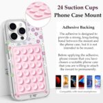 Anteel 6 Pack Silicone Suction Phone Case Adhesive Mount, Strong Grip Holder for... - Image 7