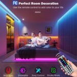 Leeleberd Led Lights for Bedroom 100 ft (2 Rolls of 50ft) Music Sync Color Chang... - Image 4