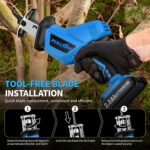 FULLYEA Reciprocating Saw Cordless, 0-3500SPM Variable Speed Reciprocating Saws ... - Image 5