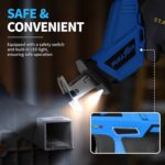 FULLYEA Reciprocating Saw Cordless, 0-3500SPM Variable Speed Reciprocating Saws ... - Image 8
